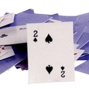 Dollhouse Miniature Playing Card Deck with 52 Cards