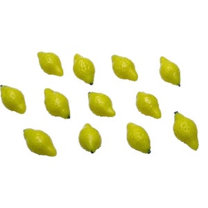 Dollhouse Miniature Set of 12 Handmade Artisan Lemons