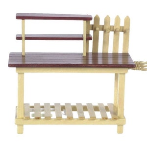 Dollhouse Miniature Garden Workbench or Potting Table