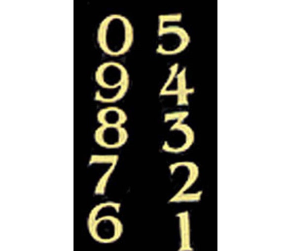 Dollhouse Miniature Brass House Numbers