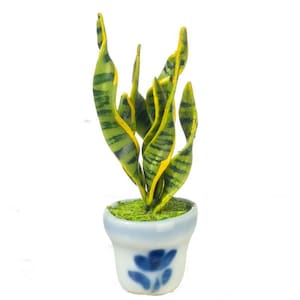 Dollhouse Miniature Snake Plant or Mother in Laws Tongue Plant by Miniatures World