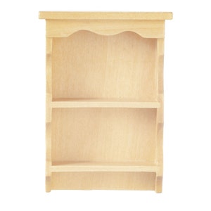 Dollhouse Miniature Wall Shelf in Oak  by Town Square Miniatures 