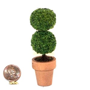 Dollhouse Miniature Green Topiary Plant by Model Builders Supply