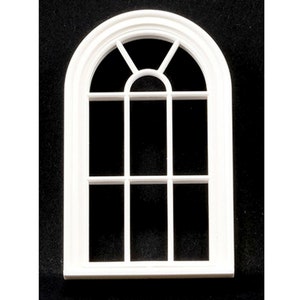 Dollhouse Miniature 1:24 Scale Victorian Top Round Window 10 Pane by Jackson Miniatures