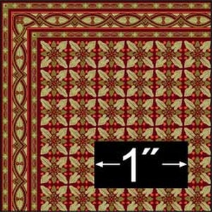 Dollhouse Miniature Half Scale Victorian Mazurka Rug