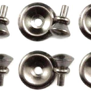 Dollhouse Miniature Traditional Round Door Knobs in Pewter Finish by Handley House