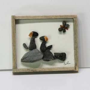 Dollhouse Miniature Stone and Driftwood Art by Amy Robinson