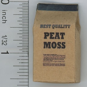 Dollhouse Miniature Bag of Peat Moss by Hudson River Miniatures