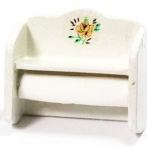 Dollhouse Miniature Kitchen Paper Towel Wall Shelf in Painted Wood