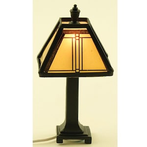 Dollhouse Miniature - Craftsman  Lamp in Black