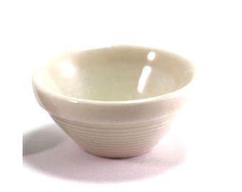 Set Di 2 Ciotole In Ceramica Bianca Scala 1:12 Per Casa Delle Bambole – Bordo Smerlato E Bordo Oro - Aztec