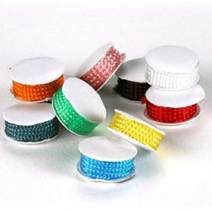 Dollhouse Miniature Sewing Set of 10 Spools of Ribbon by International Miniatures