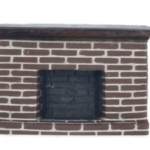 Dollhouse Miniature Red Brick Fireplace 1:24 Scale