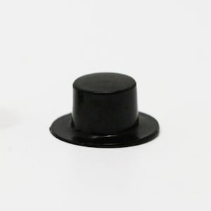 Dollhouse Miniature Black Plastic Small Scale Top Hat