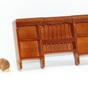 Dollhouse Miniature 1:12 Scale Cherry Wood Plate Rack Wall Shelf