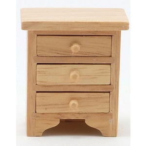 Dollhouse Miniature  Bedroom Furniture - Night Stand with Working Drawers