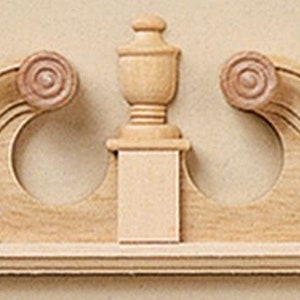 Dollhouse Miniature Deerfield Door Pediment Set of 2