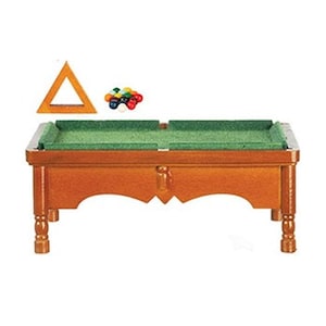 Dollhouse Miniature Pool Table in Walnut by Town Square Miniatures