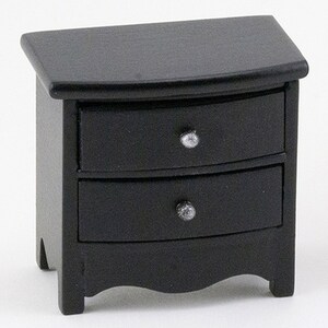 Dollhouse Miniature Black Painted Night Stand by Handley House.