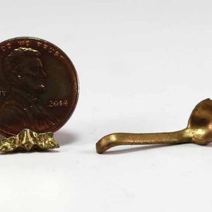 Dollhouse Miniature Gold Soup Ladle