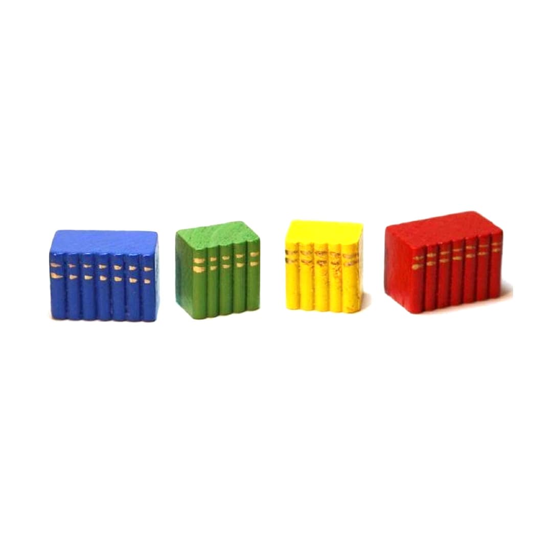 Dollhouse Miniature Set of 4 Multi Colored Library Book Blocks - Etsy