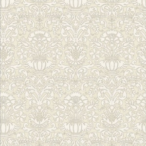 Dollhouse Annabelle Mini Damask Yellow Ivory Wallpaper