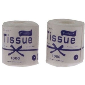 Dollhouse Miniature Set of 2 Rolls of Toilet Paper by International Miniatures