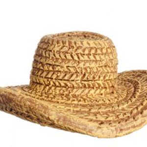 Dollhouse Miniature Realistic Polyresin Straw Hat by Town Square Miniatures