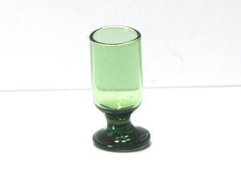 Miniature Green Glass Goblet