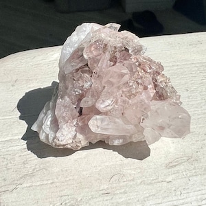 Rare Pink Lemurian Lithium Quartz Cluster from Columbia