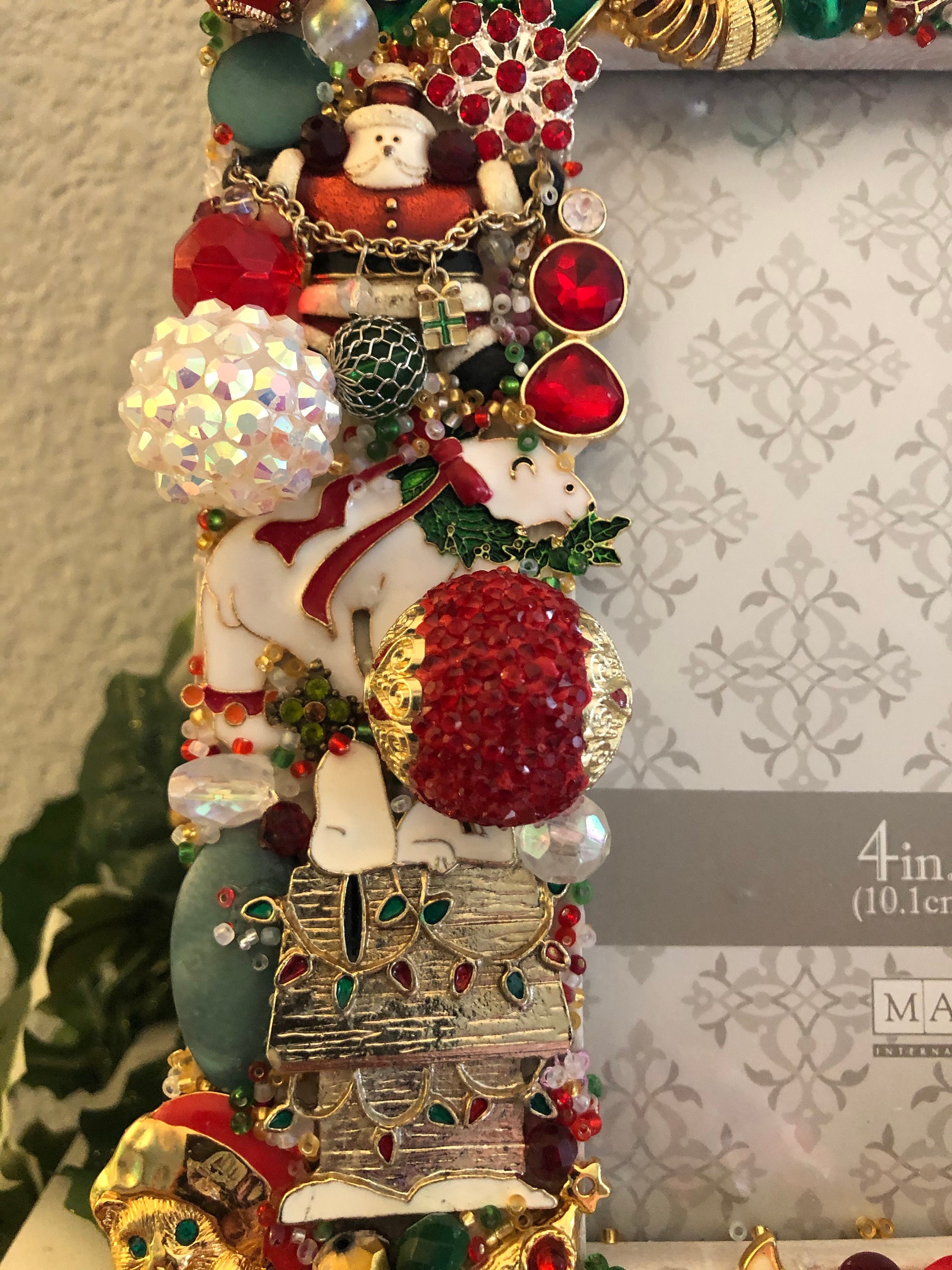 Una muy Snoopy Navidad Uno de una especie 4x6 Joya adornada | Etsy