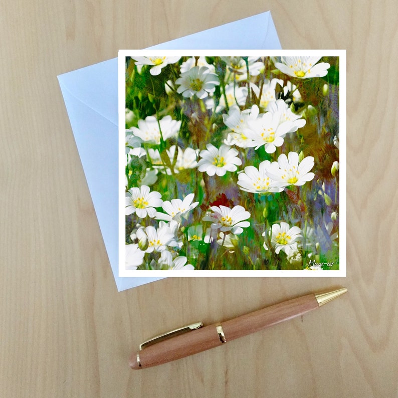 BLANK GREETINGS CARDS 140 x 140mm digital art cards with Etsy