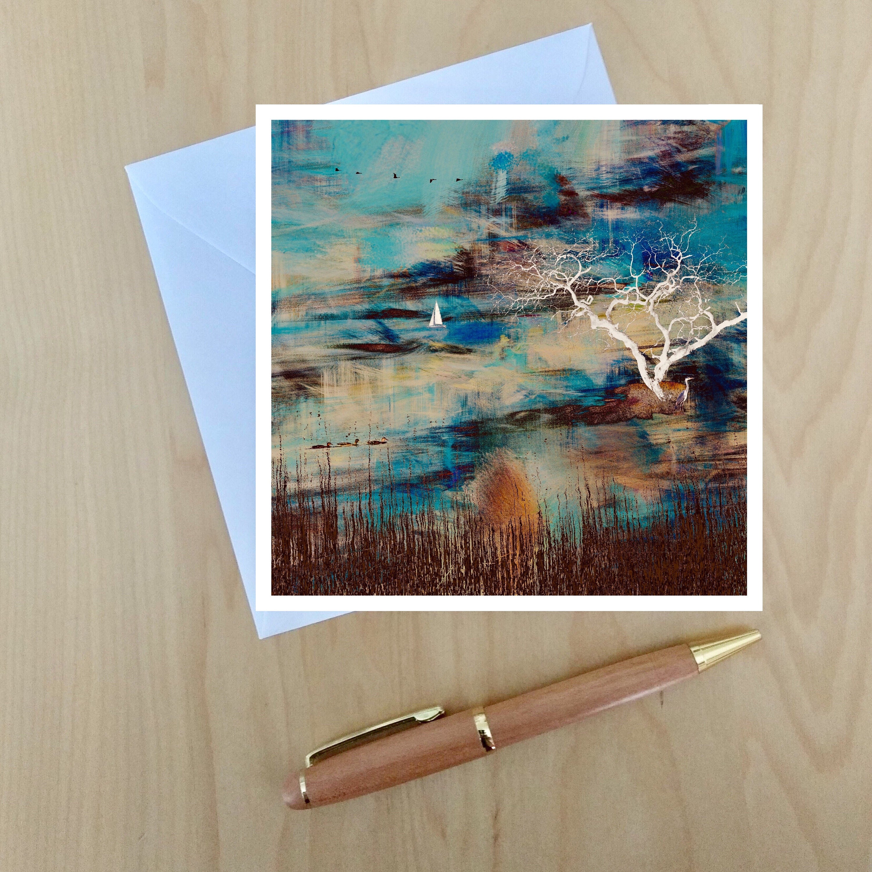 BLANK GREETINGS CARD 140 x 140 mm digital art card with image Etsy