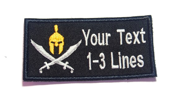 Custom Name Text Firefighter Fire Fireman Thin Red Line 1-3 Line Embroidered Patch 4-6x2 inch