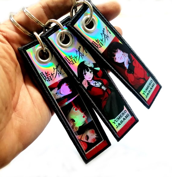 Anime Hologram Holographic Jet Tag Keychain Key Holder Etsy