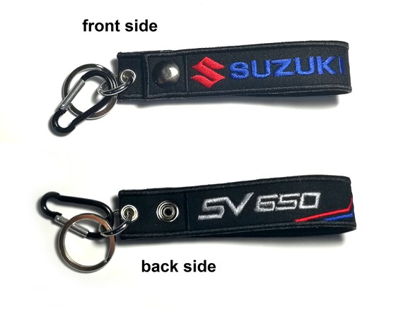 Suzuki SV650 bordado motociclista Racing Etiqueta Llavero Llavero Llavero Llavero