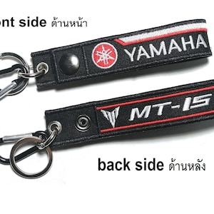 Details about / Yamaha MT15 MT 15 Racing Biker Motorcycle Embroidered Belt Tag Keychain