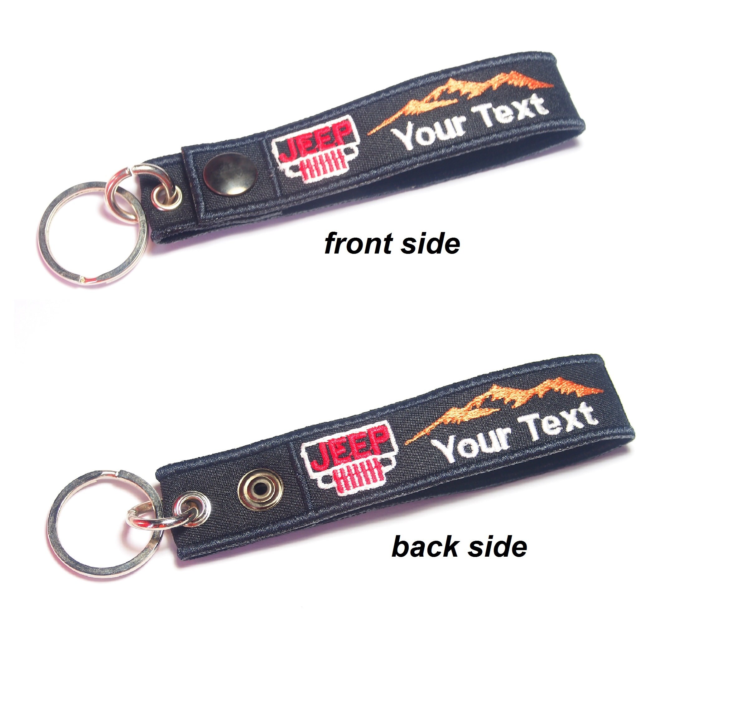 Custom Name tag Honda Racing Biker Motorcycle Embroider Keychain Key Holder