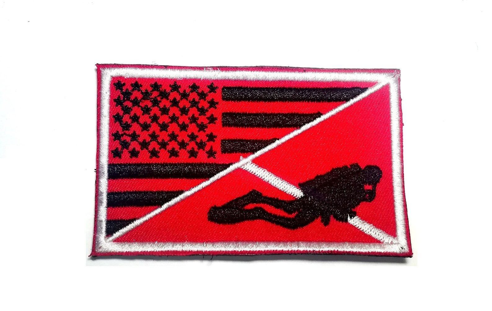 USA American Flag Scuba Diving Diver Rescue Flag Embroidered Etsy