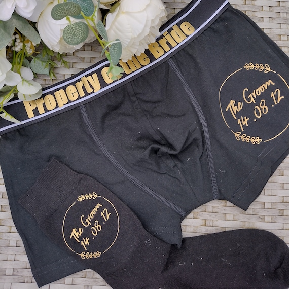 Best Man Gifts Personalised Boxer Shorts and Socks Wedding Day Favour -   UK