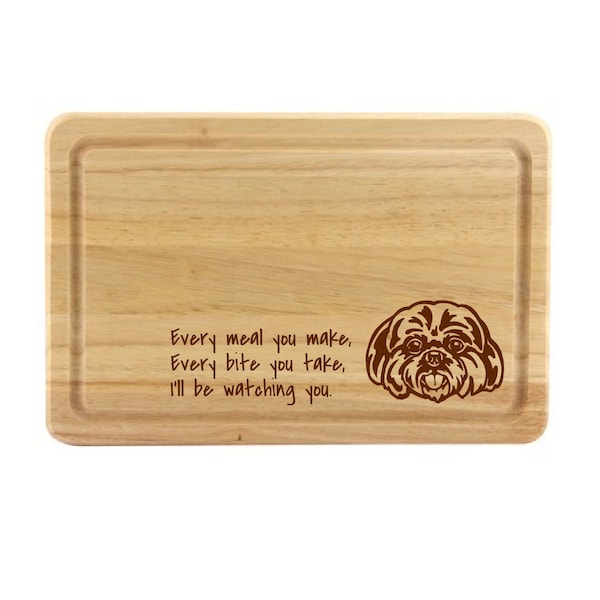 Shih Tzu Chopping Board Serving Board Gift, Shih tzu Gift, Dog lover Present, Dog Lover