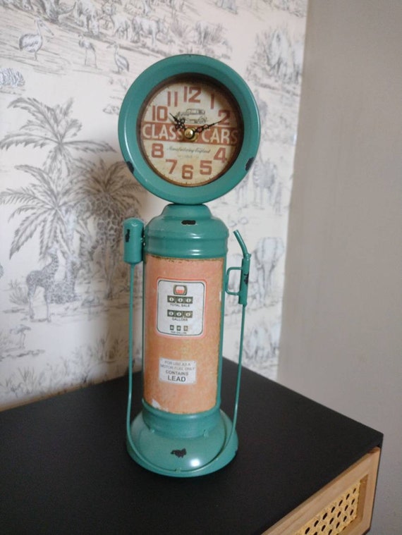 Vintage Style Gas Pump Clock Car Decor Quirky Clock Gift Etsy UK