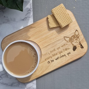 Chihuahua Tea And Biscuits Serving Board Gift, Chi Gift, Chihuahua Present, Dog Lover