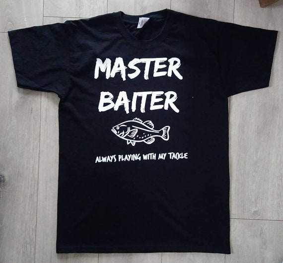 Fishing T-shirt, Maister Baiter, Funny Mens Top, Gift for