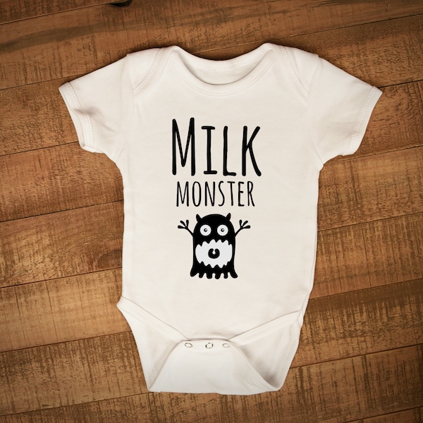 Milk Monster Babyvest New baby Gift Babygrow Baby Shower Gift Fun