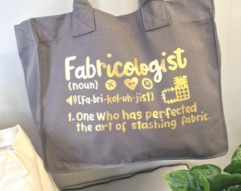 Heavyweight Canvas Sewing Machine Bag: Fabric Stash Tote - Fabricologist