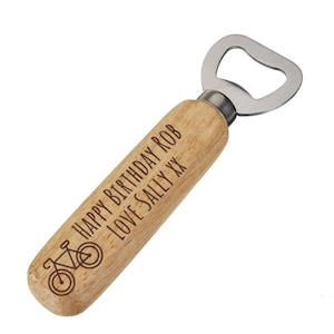 Ouverture personnalisée de la bouteille gravée joyeux anniversaire 18e cadeau 21e 30e cadeau de cyclisme Fan Présent