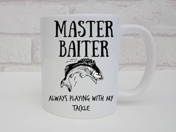 Fisherman Gift Fishing Mug for Master Baiter Coffee Cup for Dad