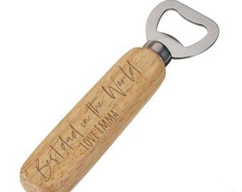 ERNESTINE Apribottiglie In Legno Bellissimo Papà: Regalo Originale Per Festa Del Papà, Compleanno O Natale - Accessorio Magnetico Ecologico