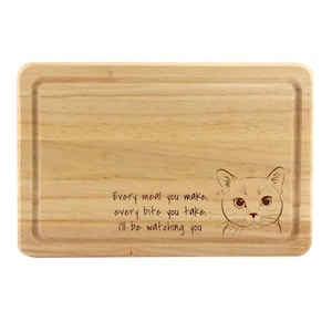 Cat Chopping Serving Board Gift, Kitten Bulldog Gift, Cat Present, Cat Lover